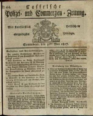 Nr. 44, Sonnabend, den 31sten Mai 1817