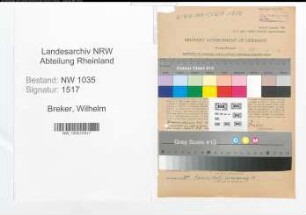 Entnazifizierung Wilhelm Breker , geb. 07.04.1897 (Zechenarbeiter)