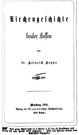 Bd. 2: Kirchengeschichte beider Hessen. Bd. 2