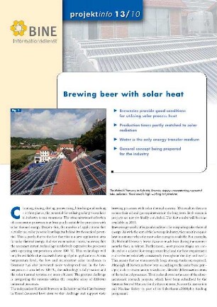 Brewing beer with solar heat.