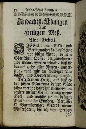 Andachts-Ubungen zur Heiligen Meß.