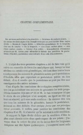 Chapitre Complémentaire.