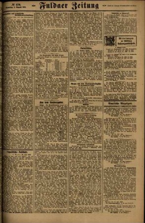 Zweite Ausgabe vom Samstag, den 02. August 1919.