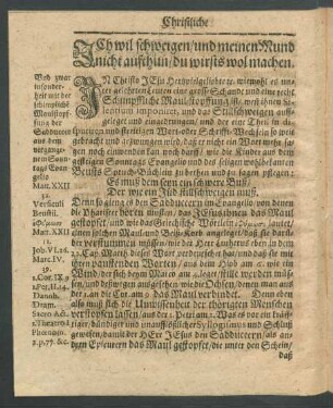[Zur Ablesung des Leichen-Spruchs aus dem Ps. XXXIX]
