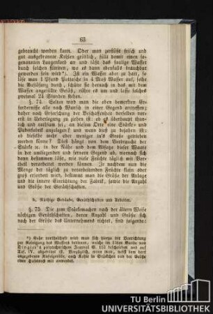 b. Nöthige Gebäude, Geräthschaften und Arbeiter.