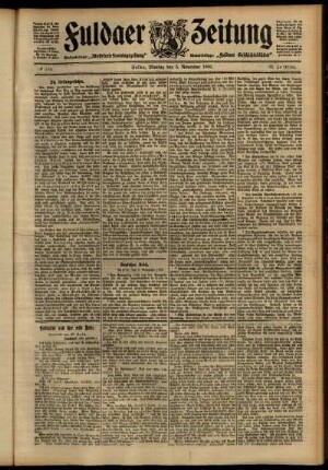 Ausgabe vom Montag, den 05. November 1906.