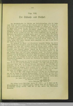 Cap. VIII. Der Schlacht- und Viehhof