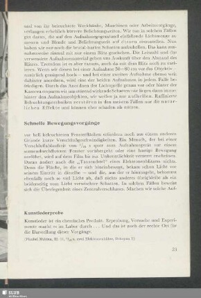 Schnelle Bewegungsvorgänge