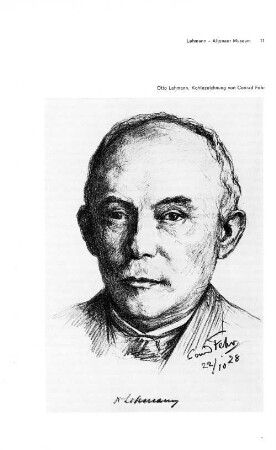 Otto Lehmann, Kohlezeichnung von Conrad Fehr