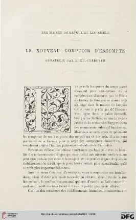 2. Pér. 25.1882: Une maison de banque au XIXe siècle : le nouveau comptoir d'escompte construit par M. Éd. Corroyer