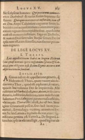 De Lege Locus XV.