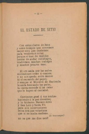 El estado de sitio