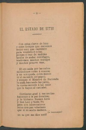 El estado de sitio