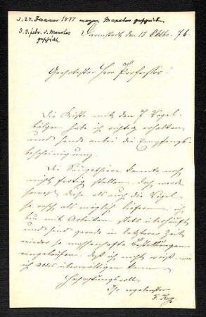 Brief von Kerz