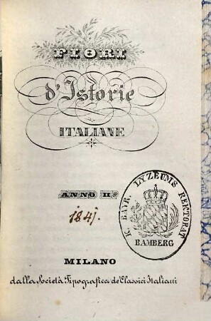 Fiori d'istorie italiane, 2. 1841