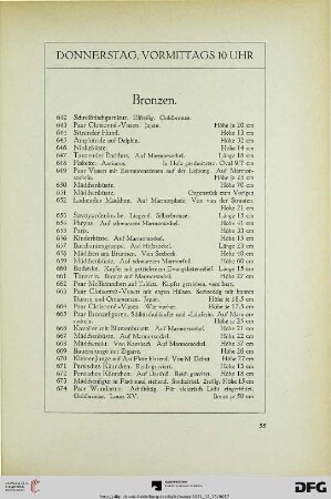 Donnerstag, vormittags 10 Uhr (Nr. 642-709)