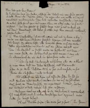 Brief von Jacob Grimm an Emil Braun