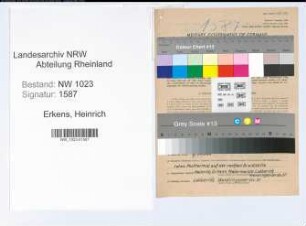 Entnazifizierung Heinrich Erkens , geb. 26.03.1884 (Malermeister)