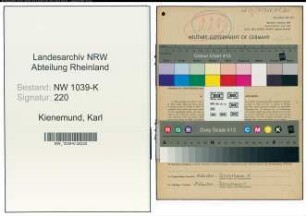 Entnazifizierung Karl Kienemund , geb. 04.08.1896 (Maurer)