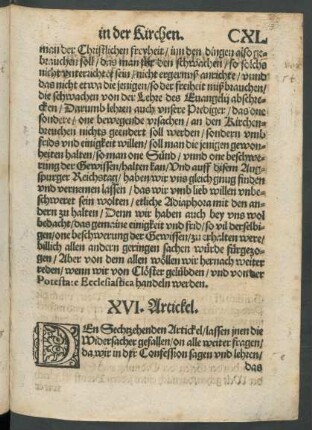 XVI. Artickel.