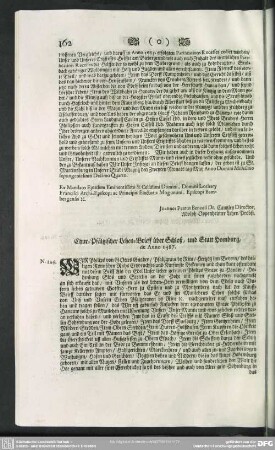 N.124. Chur-Pfältzischer Lehen-Brieff über Schloß, und Statt Homburg, de Anno 1487