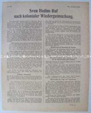 Propagandablatt des Fichte-Bundes mit Polemik gegen Versailler Vertrag und zur Kolonialfrage (Nr. 231)
