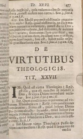 De Virtutibus Theologicis. Tit. XVIII.