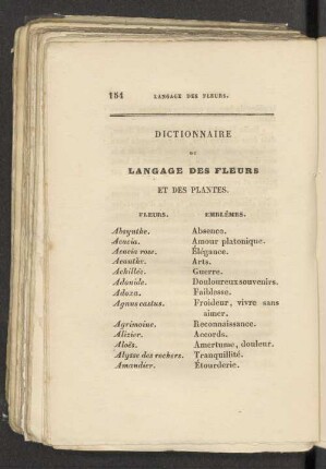 LANGAGE DES FLEURS