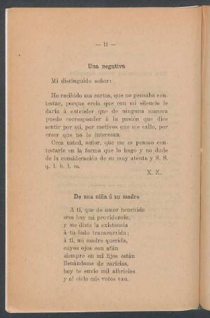 Una negativa