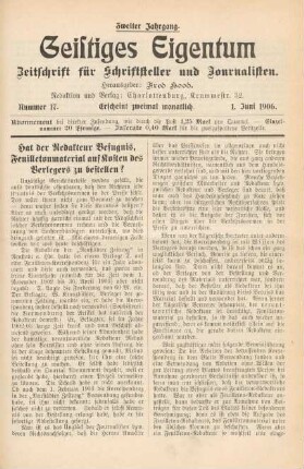 Nummer 17 (1. Juni 1906)