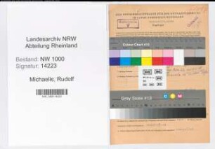 Entnazifizierung Rudolf Michaelis, geb. 24.04.1898 (Angestellter)