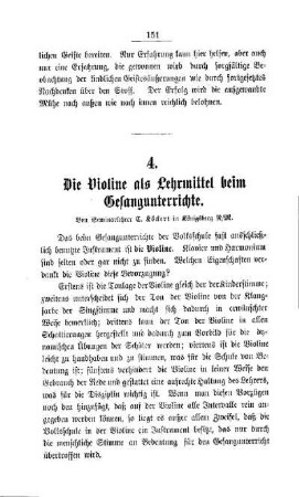 Die Violine als Lehrmittel beim Gesangsunterrichte