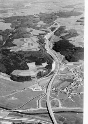 Blick von Autobahnstrecke Geisingen nach Süden