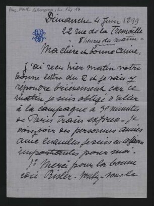 Brief an Lilli Lehmann : 04.06.1899