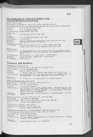 Fachbereich Philosophie und Sozialwissenschaften