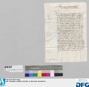 Johann, erwählter Erzbischof zu Lunden (Lund), Bischoff zu Cosstnitz (Konstanz) und Roschilt (Roskilde) tritt der Stadt Nürnberg mit, dass er den Dr. Caspar Gropper bevollmächtigt habe 600 fl. Stadtsteuer, die ihm und den kaiserlichen Sekretär Johann Obernburger verschrieben, einzunehmen.