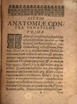 Anatomia sive exenteratio draconis fanatici : hoc est index et iudex errorum noviter enatorum ...