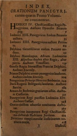 Orationes Selectae ... Panegyricae Patrum Societatis Jesu