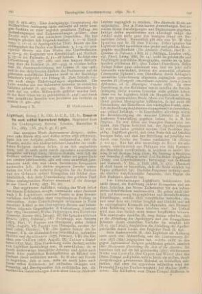 141-143 [Rezension] Lightfoot, J. B., Essays on the work entitled Supernatural Religion