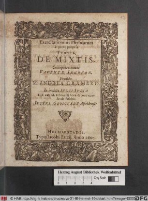 Exercitationum Physicarum e parte propria Tertia, De Mixtis