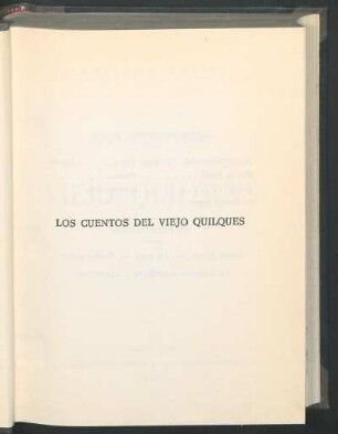 Los cuentos del viejo Quilques