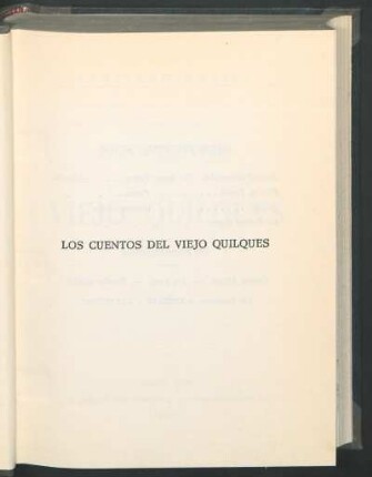 Los cuentos del viejo Quilques