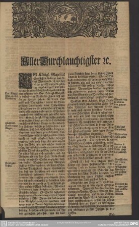 Aller Durchlauchtigster etc.