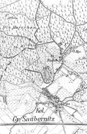 Hohendubrau-Groß Saubernitz. Meßtischblatt, 1:25.000, Sekt. ?