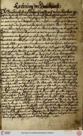 Erclerung der Baukunst