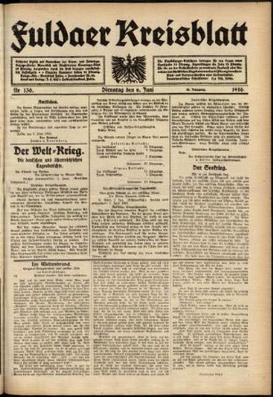 Ausgabe vom Dienstag, den 06. Juni 1916.