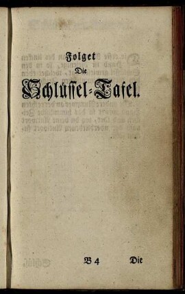 Folget Die Schlüssel-Tafel.