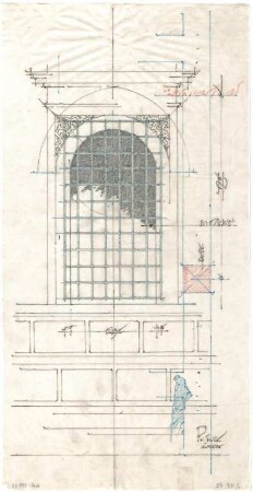Döllgast, Hans; München; Alte Pinakothek, Wiederaufbau - Fenster (Ansicht; Schnitte)