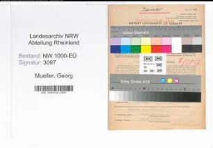 Entnazifizierung Georg Mueller, geb. 30.01.1905 (Kaufm.Angest.)