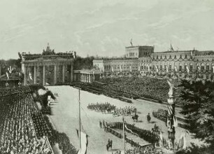 Die Einzugsfeier in Berlin nach der Niederlage Österreichs und der Annexion von Hannover, Kurhessen, Nassau und Frankfurt am Main durch Preußen, 20.09.1866